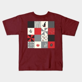 Little Red Patchwork Kids T-Shirt